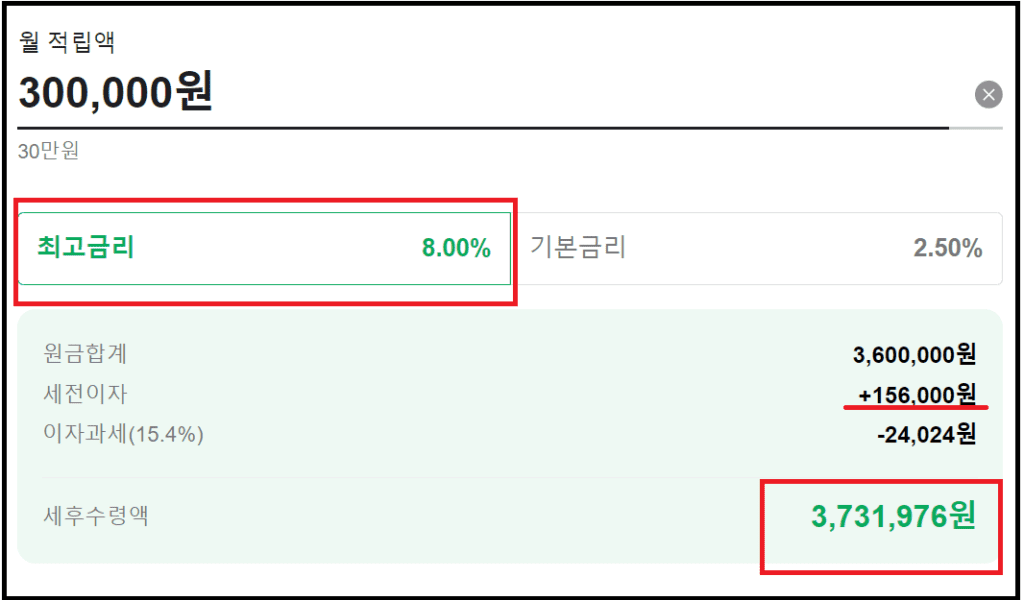 금리 높은 특판적금 연8.0% 우리E음플러스