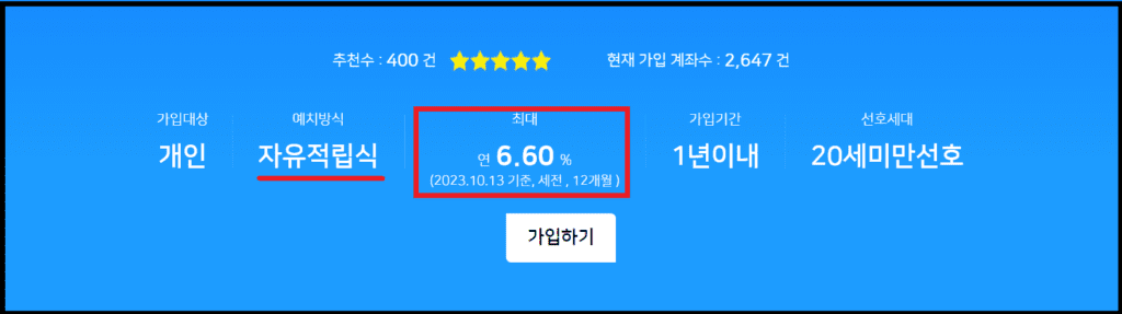 NH1418스윙적금 연6.6%-중고등학생 대상 혜택